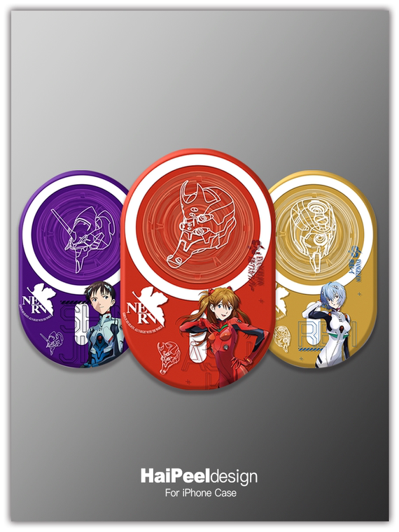 Evangelion EVA Anime Removable Suction Cap – MagSafe Magnetic Ring Finger Holder Kickstand – Accessories – 15, 15 Plus, 15