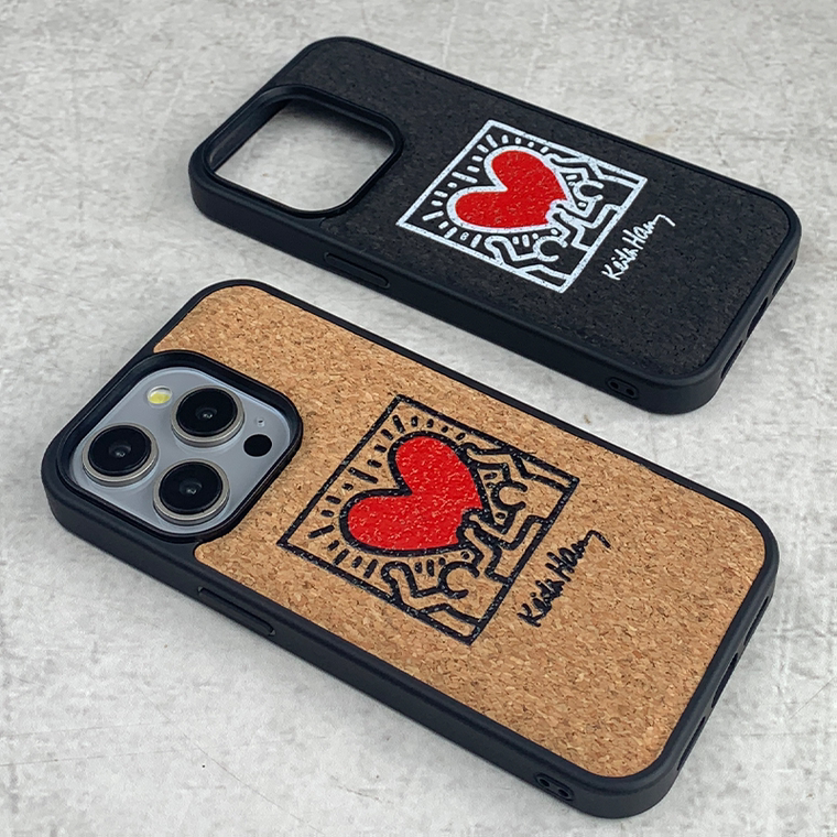 Keith Haring New Cork Wood 15, 14, 13, 12 iPhone Case