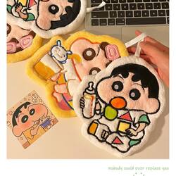 Cute crayon Shin-shin-wipe hand towel hanging super absorbent quick-drying towel bathroom thickened handkerchief kitchen Cute crayon Shin-shin-wipe hand towel hanging super absorbent quick-drying towel bathroom thickened handkerchief kitchen