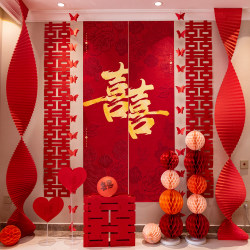 Wedding Room Decoration Set, Wedding Decorations, Wedding Garlands, Bride's Bedroom, Groom's Living Room, Atmosphere, Wedding Supplies Collection Wedding Room Decoration Set, Wedding Decorations, Wedding Garlands, Bride's Bedroom, Groom's Living Room, Atmosphere, Wedding Supplies Collection