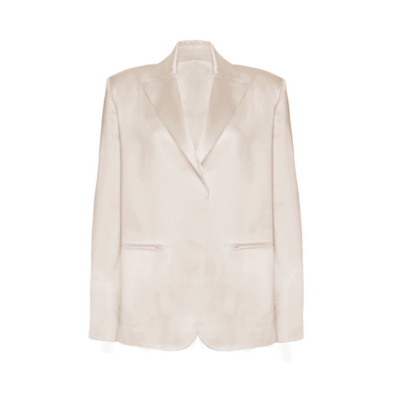 Nude smoking QIAOUNCHY Qiao Yunxi high-end satin good style wide shoulder French blazer Nude smoking QIAOUNCHY Qiao Yunxi high-end satin good style wide shoulder French blazer