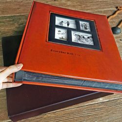 Leather Photo Album Large Capacity 6inch Photo Album with 7inch Insert Pages Family Vintage Photo Mixed Collection Commemorative Book Leather Photo Album Large Capacity 6inch Photo Album with 7inch Insert Pages Family Vintage Photo Mixed Collection Commemorative Book