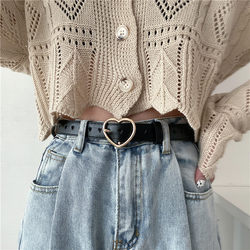 Heart-Shaped Full-Hole No-Punching Women's Belt Decoration, Versatile with Jeans, Belt ins Style, Student Belt, Korean Version Heart-Shaped Full-Hole No-Punching Women's Belt Decoration, Versatile with Jeans, Belt ins Style, Student Belt, Korean Version