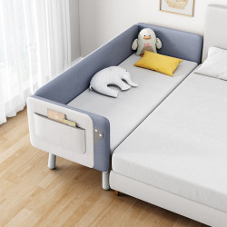 Solid Wood kids Patchwork Bed Soft Bag with Guardrail Flat Split Big Bed for Boys and Girls Baby Widened Crib Side Small Bed Solid Wood kids Patchwork Bed Soft Bag with Guardrail Flat Split Big Bed for Boys and Girls Baby Widened Crib Side Small Bed