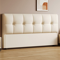 Headboard Soft-Covered Leather Bed Simple Modern Solid Wood Backrest Cream Style Single Purchase All-In-One Ultra-Thin Floor-Standing Bedside Headboard Soft-Covered Leather Bed Simple Modern Solid Wood Backrest Cream Style Single Purchase All-In-One Ultra-Thin Floor-Standing Bedside