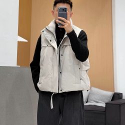 90 White Duck Down Couple Down Vest Loose Stand Collar Trendy 90 White Duck Down Couple Down Vest Loose Stand Collar Trendy