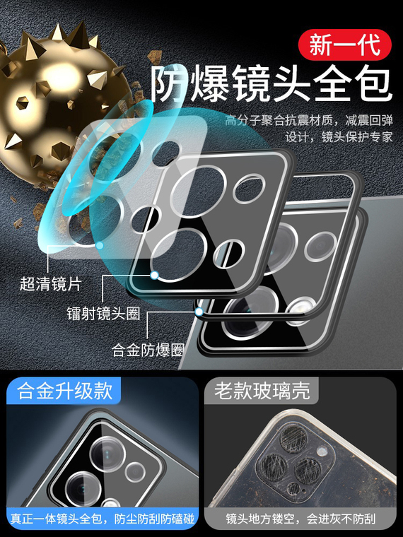 Metal Note 13, Note 13 Pro, Note 13 Pro+ Matte Accessories – Camera Lens Protection Film Phone Case