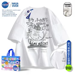 Nasa Co-Branded American High Street Pure Cotton Heavyweight Short-Sleeved T-Shirt for Men and Women 2024 Summer New Loose Couple Tops Nasa Co-Branded American High Street Pure Cotton Heavyweight Short-Sleeved T-Shirt for Men and Women 2024 Summer New Loose Couple Tops