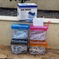Free shipping small mini silent hand-cranked strip shredder household manual shredder office manual Free shipping small mini silent hand-cranked strip shredder household manual shredder office manual