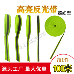Fluorescent Green High-Visibility Reflective Tape Work Clothes Sewing Reflective Webbing Luminous Fabric Safety Warning Tape Fluorescent Fabric Strips Fluorescent Green High-Visibility Reflective Tape Work Clothes Sewing Reflective Webbing Luminous Fabric Safety Warning Tape Fluorescent Fabric Strips