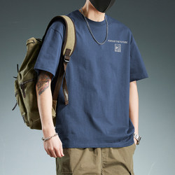 Men's Short-Sleeve T-Shirt, American High Street Style, ins Trendy Brand, Heavyweight Pure Cotton, Loose Fit, Oversized Pullover Top Men's Short-Sleeve T-Shirt, American High Street Style, ins Trendy Brand, Heavyweight Pure Cotton, Loose Fit, Oversized Pullover Top