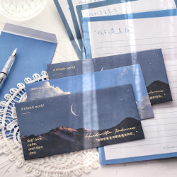 Handwritten letter paper set Universe Galaxy Romantic Couple Literary Letterhead Senior Boyfriend Envelope Handwritten letter paper set Universe Galaxy Romantic Couple Literary Letterhead Senior Boyfriend Envelope