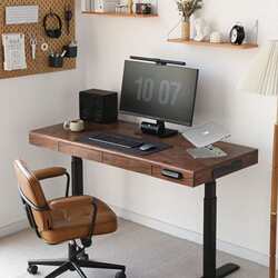 Walnut electric lifting table solid wood automatic lifting desk motor modern computer desk desk bed Walnut electric lifting table solid wood automatic lifting desk motor modern computer desk desk bed