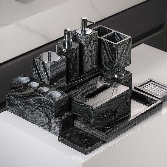 Natural marble bathroom supplies toilet set high-end hand sanitizer tissue box tray aromatherapy storage ornaments 
Natural marble bathroom supplies toilet set high-end hand sanitizer tissue box tray aromatherapy storage ornaments