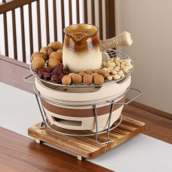 Winter Chinese-Style Tea Brewing and Heating Set, Indoor Household Charcoal Stove, Tea Pot, Charcoal Tea Brewing Device, Trendy Set Winter Chinese-Style Tea Brewing and Heating Set, Indoor Household Charcoal Stove, Tea Pot, Charcoal Tea Brewing Device, Trendy Set