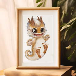 Recommended by Xiaohongshu! Full Moon Baby Footprint Photo Frame Recommended by Xiaohongshu! Full Moon Baby Footprint Photo Frame