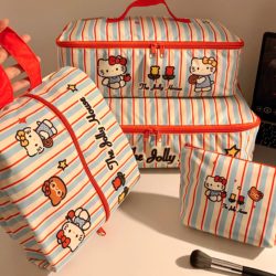 Cute Kitty Large-Capacity Travel Clothing Storage Bag, Portable Suitcase for Organizing Underwear and Clothes during Business Trips Cute Kitty Large-Capacity Travel Clothing Storage Bag, Portable Suitcase for Organizing Underwear and Clothes during Business Trips