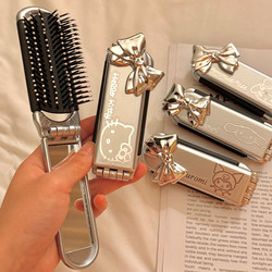 Cute Little Comb for Women, Portable Foldable Air Cushion Comb with Mirror, Integrated Massage Airbag Comb, Mini Makeup Mirror Cute Little Comb for Women, Portable Foldable Air Cushion Comb with Mirror, Integrated Massage Airbag Comb, Mini Makeup Mirror