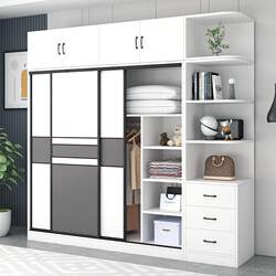 Wardrobe For Home Bedroom Simple Assembled sliding door Wardrobe Rental Room kids Modern Minimalist Small Storage Cabinet Wardrobe For Home Bedroom Simple Assembled sliding door Wardrobe Rental Room kids Modern Minimalist Small Storage Cabinet
