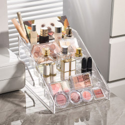 Eyeshadow Palette Storage Lipstick Cigarette Bar Display Rack Transparent Acrylic Tiered Nail Polish Display Cosmetics Organizer Eyeshadow Palette Storage Lipstick Cigarette Bar Display Rack Transparent Acrylic Tiered Nail Polish Display Cosmetics Organizer