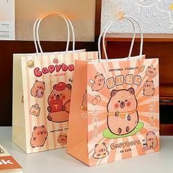 Kapibala Gift Bag for Women, Portable Shopping Capybara Tote Bag, Student Holiday Gift Paper Bag, Bilibala Kapibala Gift Bag for Women, Portable Shopping Capybara Tote Bag, Student Holiday Gift Paper Bag, Bilibala