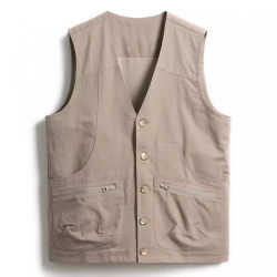 Dad vests can be worn in all seasons, middle-aged and elderly people, loose denim cotton multi-pocket vests, vests for the elderly and grandfather Dad vests can be worn in all seasons, middle-aged and elderly people, loose denim cotton multi-pocket vests, vests for the elderly and grandfather