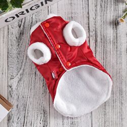 Autumn and winter new dog clothing Chinese style festive buckle coat medium and large dogs plus velvet warm pet clothes Autumn and winter new dog clothing Chinese style festive buckle coat medium and large dogs plus velvet warm pet clothes