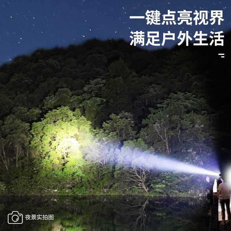 강력한 조명을 갖춘 헤드램프, 매우 밝은 충전식 헤드 장착형 조명, 초장수명 손전등, 리튬 배터리 야간 낚시 특수 광부 램프 -