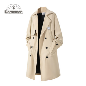 Doraemon lapel mid-length windbreaker for men and women in autumn and winter loose casual versatile couple coat jacket new style 
Doraemon lapel mid-length windbreaker for men and women in autumn and winter loose casual versatile couple coat jacket new style