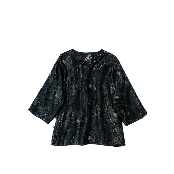 Xutiyu made a new spring and summer retro Chinese style new Chinese women's mulberry silk top S01-2007
Xutiyu made a new spring and summer retro Chinese style new Chinese women's mulberry silk top S01-2007