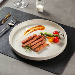 Steak Dinner Plate, Western-Style Plate, ins Household High-End Luxury White Ceramic Flat Plate, Breakfast Plate, Pasta Plate Steak Dinner Plate, Western-Style Plate, ins Household High-End Luxury White Ceramic Flat Plate, Breakfast Plate, Pasta Plate