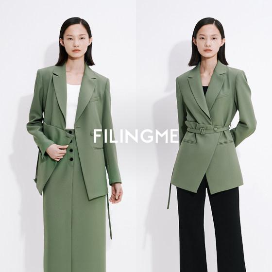 FILINGME Deconstructed splicing design blazer high-end twill fabric lapel top
FILINGME Deconstructed splicing design blazer high-end twill fabric lapel top