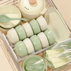 Dish Set for Home Use 2025 New Underglaze Color Ceramic Bowls, Plates, Chopsticks, Plates with a High-End Feel, Housewarming New Home Tableware Dish Set for Home Use 2025 New Underglaze Color Ceramic Bowls, Plates, Chopsticks, Plates with a High-End Feel, Housewarming New Home Tableware