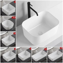Deepened Countertop Basin Anti-Splash Large Size Wash Basin Bathroom Household Ceramic Wash Basin Balcony Laundry Basin Deepened Countertop Basin Anti-Splash Large Size Wash Basin Bathroom Household Ceramic Wash Basin Balcony Laundry Basin
