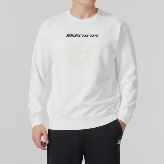 Skechers/Skechers authentic 2024 autumn and winter new men's simple loose pattern casual sweatshirt Skechers/Skechers authentic 2024 autumn and winter new men's simple loose pattern casual sweatshirt