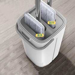 Butuo 7 water-absorbing bucket mop household cloth one mop set pier artifact net free hand wash mop Butuo 7 water-absorbing bucket mop household cloth one mop set pier artifact net free hand wash mop
