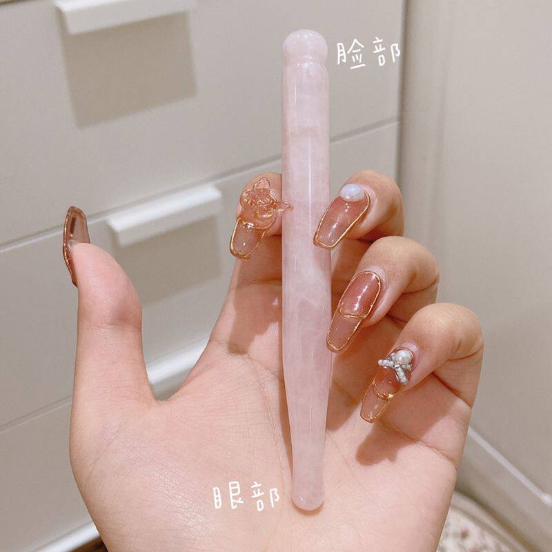 핑크 크리스탈 힘줄 스틱, 침술 펜, 스크래핑 보드, 미용 스틱, 눈 마사지 스틱, 특수 면도 보드 -