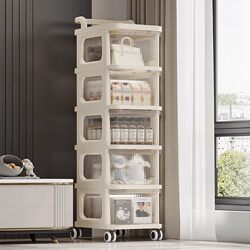 Trolley Snack Storage Rack Drawer-Type Movable Layered Storage Cabinet Baby Supplies Toy Storage Cabinet Trolley Snack Storage Rack Drawer-Type Movable Layered Storage Cabinet Baby Supplies Toy Storage Cabinet