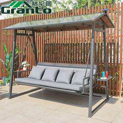Imitation wood outdoor swing room outdoor courtyard hanging chair hammock with roof swing chair rocking chair solid wood villa garden Imitation wood outdoor swing room outdoor courtyard hanging chair hammock with roof swing chair rocking chair solid wood villa garden