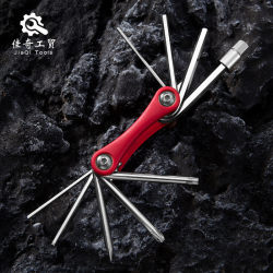 Bicycle repair tool set multi-functional tool combination folding portable outdoor cycling equipment Bicycle repair tool set multi-functional tool combination folding portable outdoor cycling equipment
