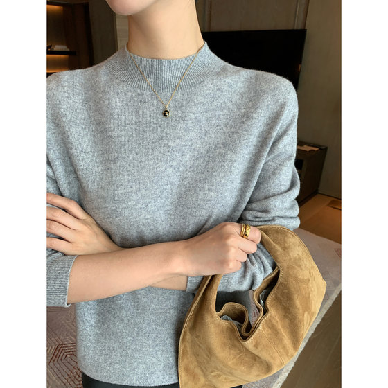Maven Lin black cashmere half turtleneck pullover sweater for women 2025 autumn and winter wool base sweater
Maven Lin black cashmere half turtleneck pullover sweater for women 2025 autumn and winter wool base sweater