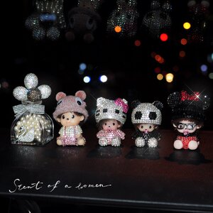 Internet celebrity cute doll high-end sense rhinestone car center console ornaments for women's car interior aromatherapy decoration products 
Internet celebrity cute doll high-end sense rhinestone car center console ornaments for women's car interior aromatherapy decoration products