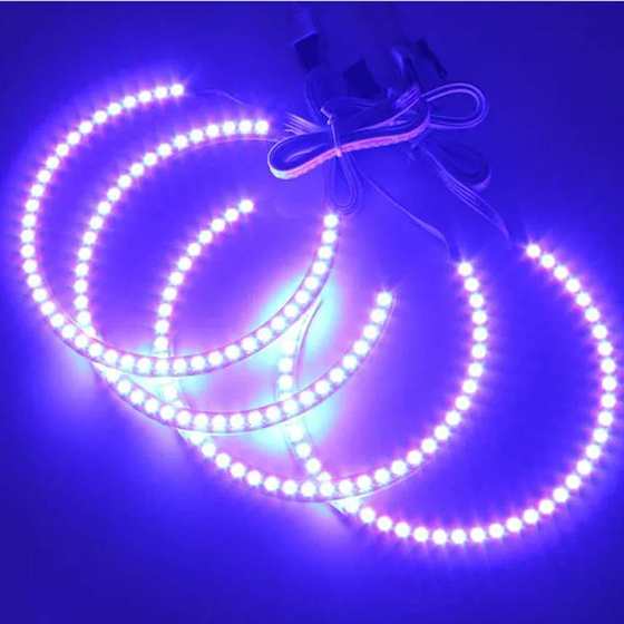 Colorful RGB flashing angel eye lamp 5050 lamp beads with remote control 4 131mm RGB headlights HID
Colorful RGB flashing angel eye lamp 5050 lamp beads with remote control 4 131mm RGB headlights HID