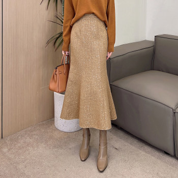 La Chapelle small fragrant sequined fishtail skirt for women 
La Chapelle small fragrant sequined fishtail skirt for women
