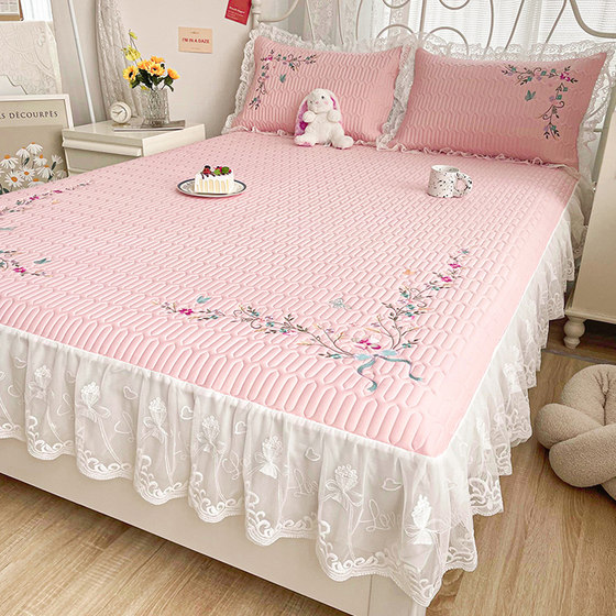 Summer Class A Cool Ice Silk Thickened Latex Mat Lace Fitted Bed Skirt Machine Washable Folding Air Conditioned Mat 
Summer Class A Cool Ice Silk Thickened Latex Mat Lace Fitted Bed Skirt Machine Washable Folding Air Conditioned Mat