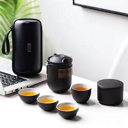 Portable travel tea set small set outdoor simple teapot teacup single drinking storage bag camping quick cup Portable travel tea set small set outdoor simple teapot teacup single drinking storage bag camping quick cup