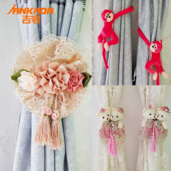 A pair of curtain straps, ropes, flower ties, curtain buckles, wedding household thread curtain accessories, cartoon fabric soft furnishings A pair of curtain straps, ropes, flower ties, curtain buckles, wedding household thread curtain accessories, cartoon fabric soft furnishings