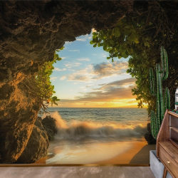 Nature scenery Internet celebrity restaurant barbecue mural wallpaper Nature scenery Internet celebrity restaurant barbecue mural wallpaper