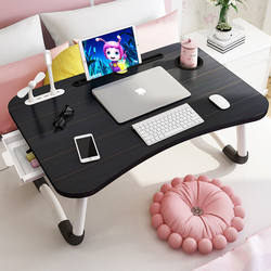 Bed desk computer desk dormitory simple folding table bedroom simple student study small table lazy writing desk Bed desk computer desk dormitory simple folding table bedroom simple student study small table lazy writing desk