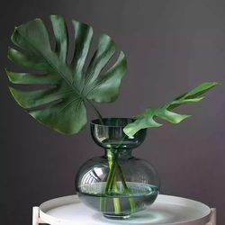 Postmodern Minimalist European-Style Gourd Glass Vase for Hydroponics, Transparent Water Culture, Creative Living Room Dining Table Round Large Flower Arrangement Vessel Postmodern Minimalist European-Style Gourd Glass Vase for Hydroponics, Transparent Water Culture, Creative Living Room Dining Table Round Large Flower Arrangement Vessel